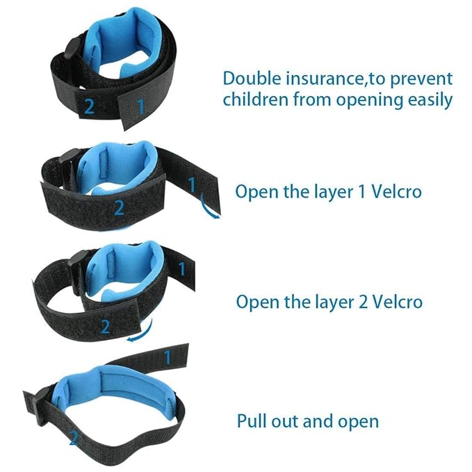 Anti-Lost Kids Safety Wrist Link with Lock & Key