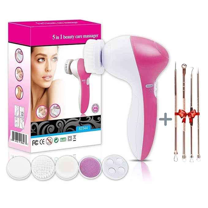 5-in-1 Electric Facial Cleansing Brush | Deep Face Cleanser