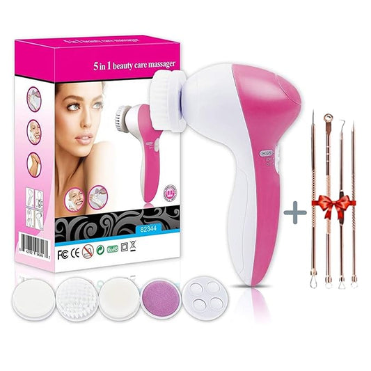 5-in-1 Electric Facial Cleansing Brush | Deep Face Cleanser