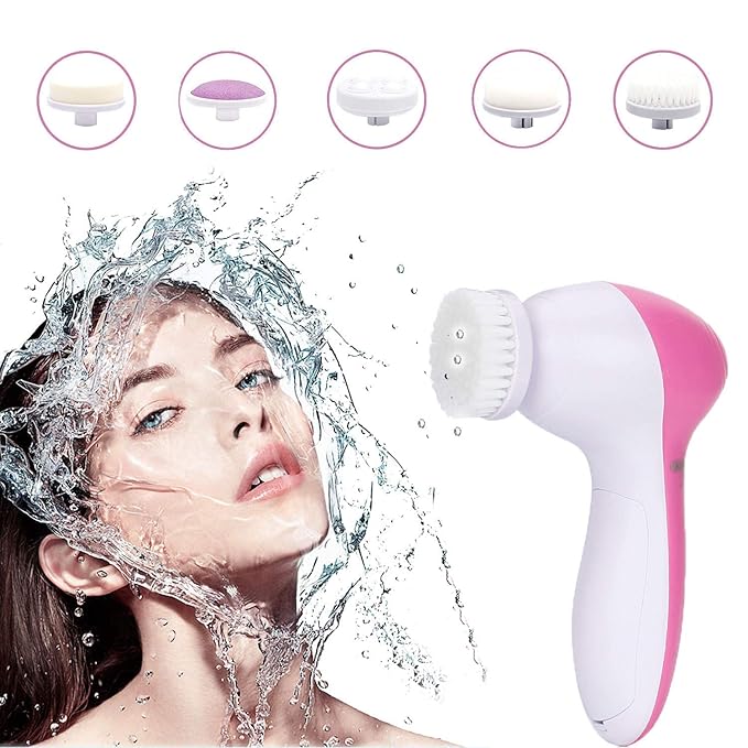 5-in-1 Electric Facial Cleansing Brush | Deep Face Cleanser