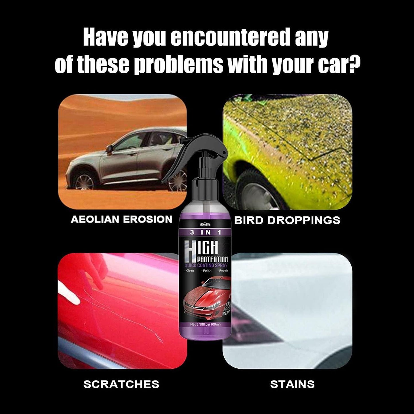Car Scratch Spray Cars Polishing (Pack of 2)