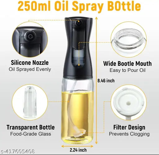 Premium Glass Oil Sprayer Bottle for Cooking & Baking